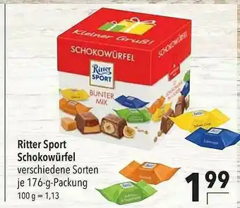 CITTI Markt Ritter Sport Schokowürfel Angebot