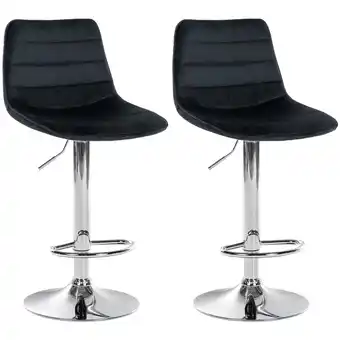 Netto Marken-Discount CLP 2er Set Barhocker Lex I Samt-Bezug I Höhenverstellbar Angebot