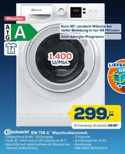 Euronics Bauknecht BW 719 A"" Waschvollautomat Angebot