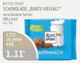 Edeka Struve RITTER SPORT SCHOKOLADE „BUNTE VIELFALT“ Angebot