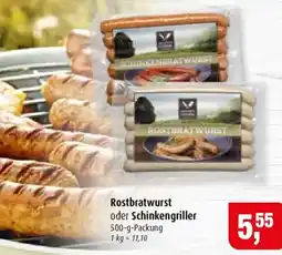 Markant Rostbratwurst oder Schinkengriller Angebot