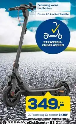 Euronics SEGWAY eKickScooter E3 D Angebot
