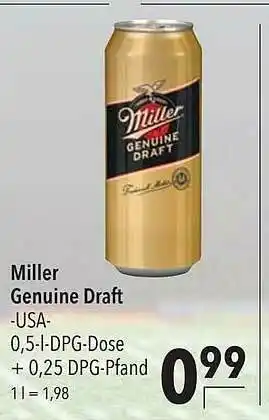 CITTI Markt Miller Genuine Draft Angebot