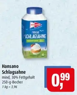 Markant Hansano Schlagsahne Angebot