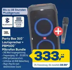 Euronics JBL Party Box 310" Lautsprecher + PBM100" Mikrofon Bundle Angebot