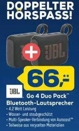 Euronics JBL Go 4 Duo Pack Bluetooth-Lautsprecher Angebot