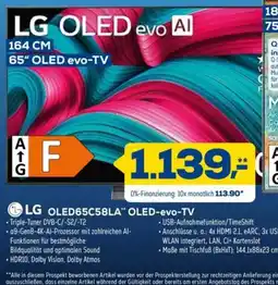 Euronics LG OLED evo AI 65" OLED evo-TV Angebot