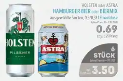 Edeka Struve HOLSTEN oder ASTRA HAMBURGER BIER oder BIERMIX Angebot