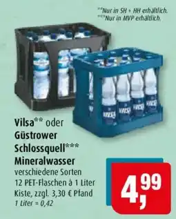 Markant Vilsa oder Güstrower Schlossquell Mineralwasser Angebot