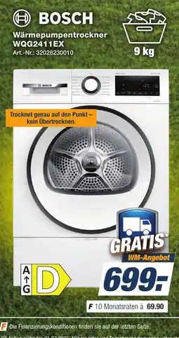 Expert Technomarkt BOSCH Wärmepumpentrockner Angebot