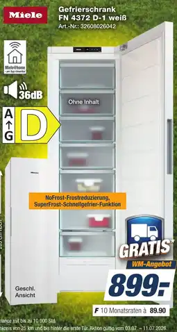 Expert Technomarkt Miele Gefrierschrank FN 4372 D-1 weiß Angebot