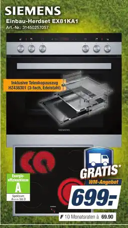 Expert Technomarkt SIEMENS Einbau-Herdset EX81KA1 Angebot