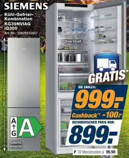 Expert Technomarkt SIEMENS Kühl-Gefrier-Kombination KG39NVIAG iQ300 Angebot