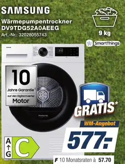 Expert Technomarkt SAMSUNG Wärmepumpentrockner DV9TDG52A0AEEG Angebot