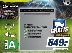Expert Technomarkt Bauknecht Unterbau-Geschirrspüler BKS V1 UAM Angebot