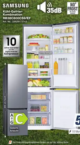 Expert Technomarkt SAMSUNG Kühl-Gefrier-Kombination RB38C600CS9/EF Angebot
