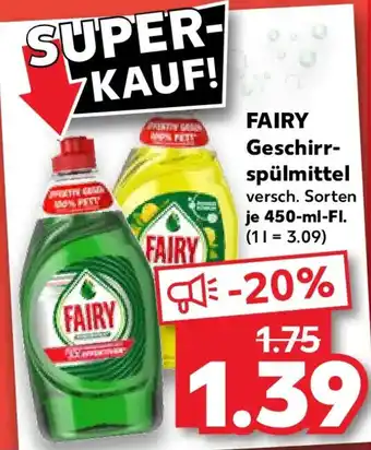 Kaufland FAIRY Geschirrspülmittel Angebot
