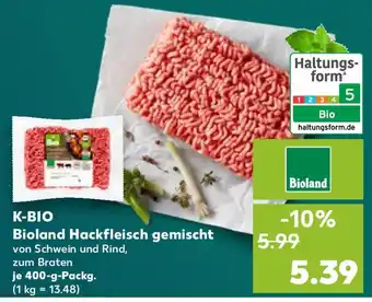 Kaufland K-BIO Bioland Hackfleisch gemischt Angebot