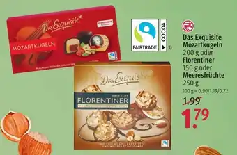 Rossmann Das Exquisite Mozartkugeln 200g oder Florentiner 150g oder Meeresfrüchte 250g Angebot