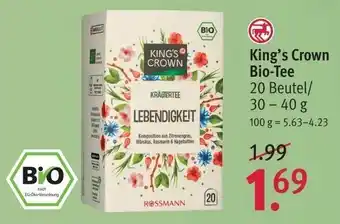 Rossmann King's Crown Bio Tee 20 Beutel/30-40g Angebot