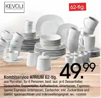 Zurbrüggen Kevoli Kombiservice Atrium 62-tlg. Angebot