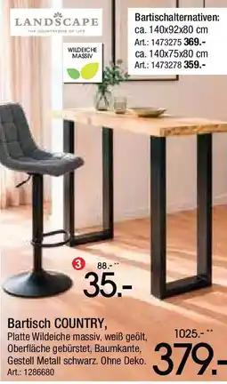 Zurbrüggen Landscape Bartisch Country Angebot