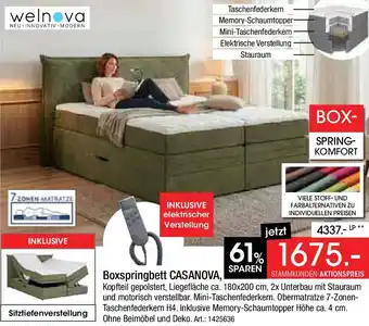 Zurbrüggen Welnova Boxspringbett Casanova Angebot