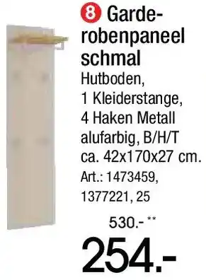 Zurbrüggen Garderobenpaneel schmal Angebot