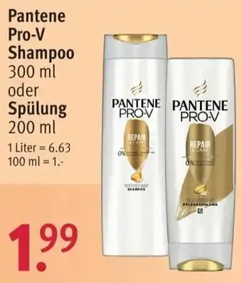 Rossmann Pantene Pro V Shampoo 300ml oder Spülung 200ml Angebot