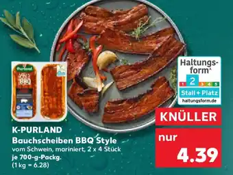 Kaufland K-PURLAND Bauchscheiben BBQ Style Angebot
