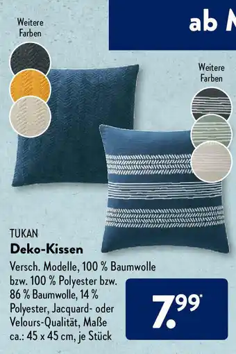 Aldi Süd Tukan Deko-Kissen Maße ca.: 45 x 45 cm Angebot