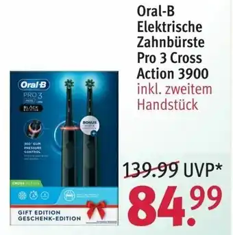 Rossmann Oral-B Elektrische Zahnbürste Pro 3 Cross Action 3900 Angebot