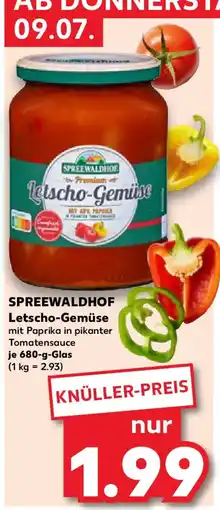 Kaufland Spreewaldhof Letscho-Gemüse Angebot