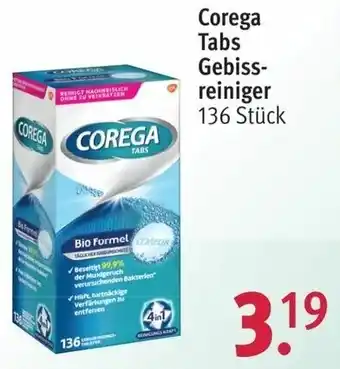 Rossmann Corega Tabs Gebissreiniger 136 Stück Angebot