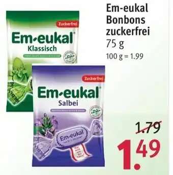 Rossmann Em-eukal Bonbons zuckerfrei 75g Angebot