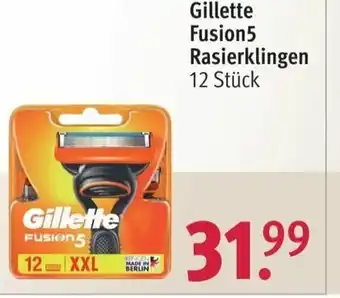 Rossmann Gillette Fusion 5 Rasierklingen 12 Stück Angebot