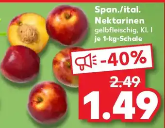 Kaufland Span./ital. Nektarinen gelbfleischig, KL. I Angebot