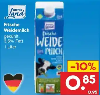 Netto Marken-Discount GUTES Land Frische Weidemilch Angebot