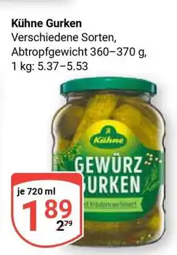 Globus Kühne Gurken Angebot