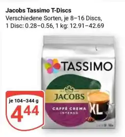 Globus Jacobs Tassimo T-Discs Angebot