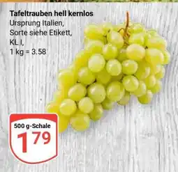 Globus Tafeltrauben hell kernlos Angebot