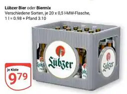 Globus Lübzer Bier oder Biermix Angebot