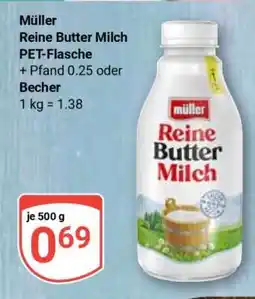 Globus Müller Reine Butter Milch PET-Flasche Angebot