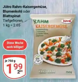 Globus Jütro Rahm-Kaisergemüse, Blumenkohl oder Blattspinat Angebot