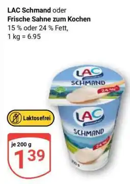 Globus LAC Schmand oder Frische Sahne zum Kochen Angebot
