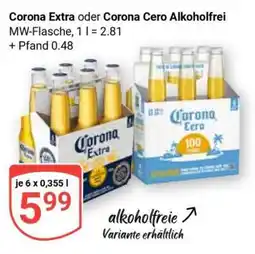 Globus Corona Extra oder Corona Cero Alkoholfrei Angebot