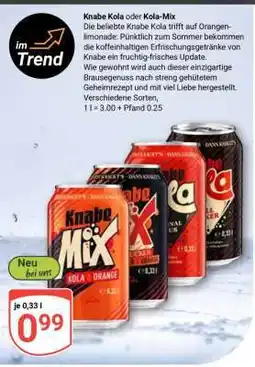 Globus Knabe Kola oder Kola-Mix Angebot