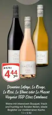 Globus Domaine Lafage, Le Rouge, Le Rosé, Le Blanc oder Le Muscat Viognier IGP Côtes Catalanes Angebot
