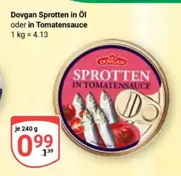 Globus Dovgan Sprotten in Öl oder in Tomatensauce Angebot