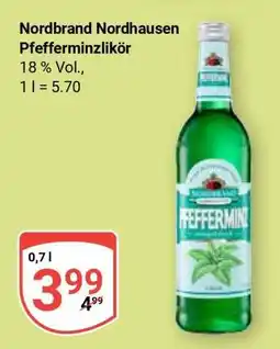 Globus Nordbrand Nordhausen Pfefferminzlikör Angebot